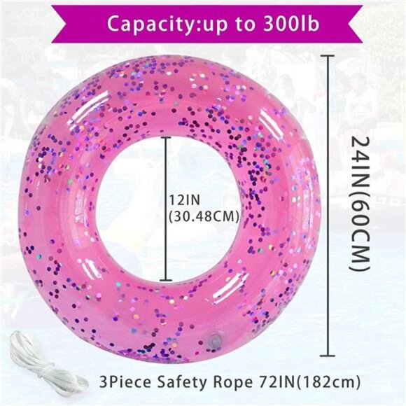 Kids 3 Pack Pool Floats Inflatable Swimming Rings for‎ Kids Pool Tubes Toys - Picture 2 of 6